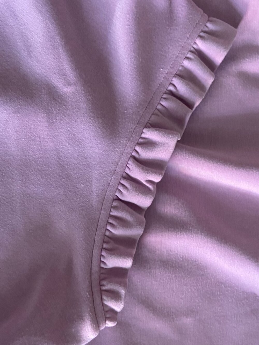 SSYS Ruffle Shoulder Air Fabric Top - Lilac – Athleisure - Sz L - Picture 3 of 3